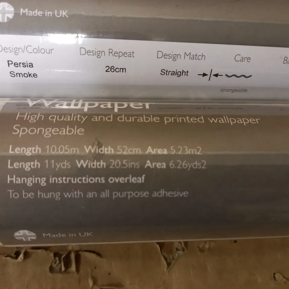 JOHN LEWIS PERSIA SMOKE WALLPAPER 4 ROLLS 