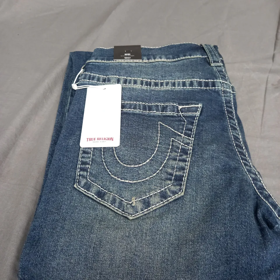 TRUE RELIGION RICKI MR RELAXED JEANS - SIZE 27