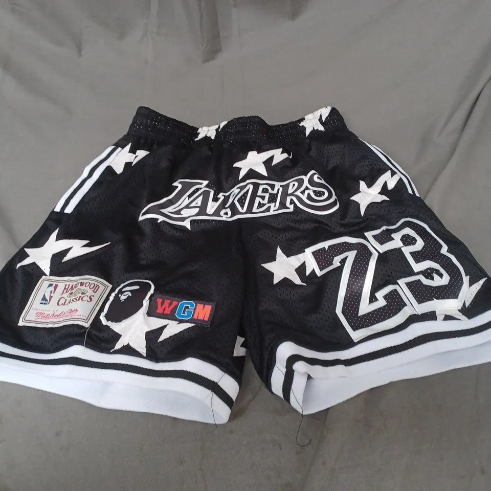 HARDWOOD CLASSICS LAKERS BASKETBALL SHORT SIZE M