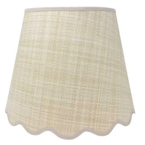 BOXED 18 CM TAPERED SHADE NATURAL RAFFIA