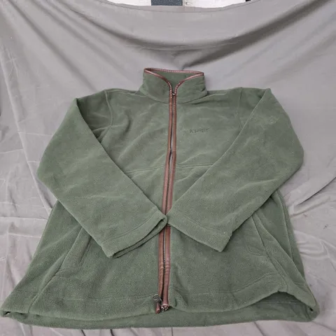 BUSHWEAR ZIP UP FLEECE IN DARK GREEN SIZE M