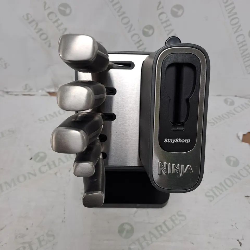NINJA FOODI STAYSHARP KNIFE BLOCK WITH INTEGRATED SHARPENER K32005UK - COLLECTION ONLY