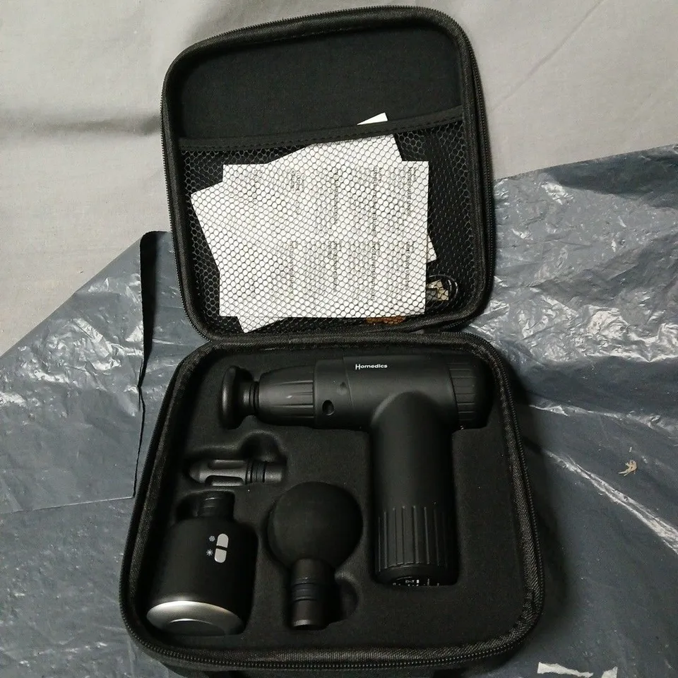 HOMEDICS NOVO HOT AND COLD MASSAGE GUN IN TRAVEL CASE BOXED