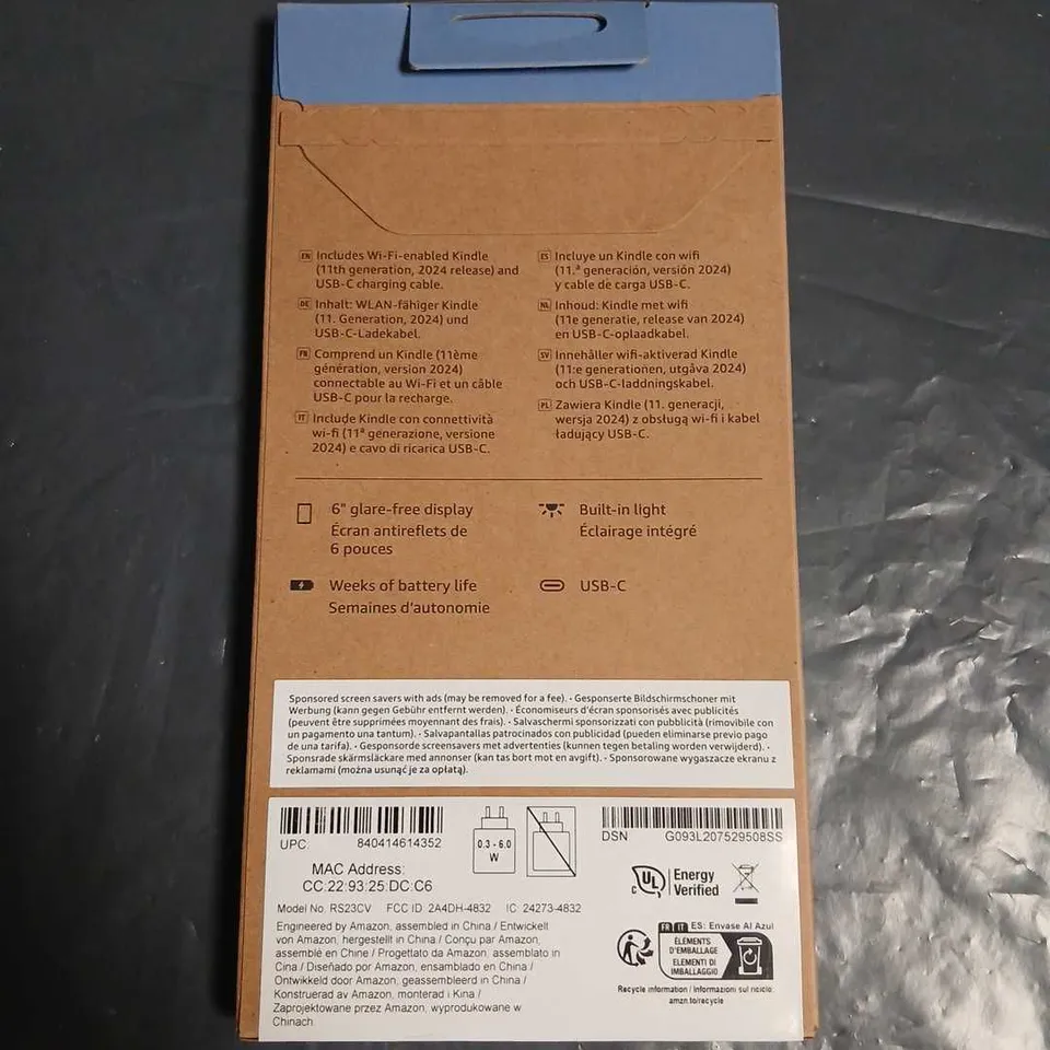 AMAZON KINDLE (11TH GEN) 16GB – MATCHA GREEN, WI‑FI ENABLED