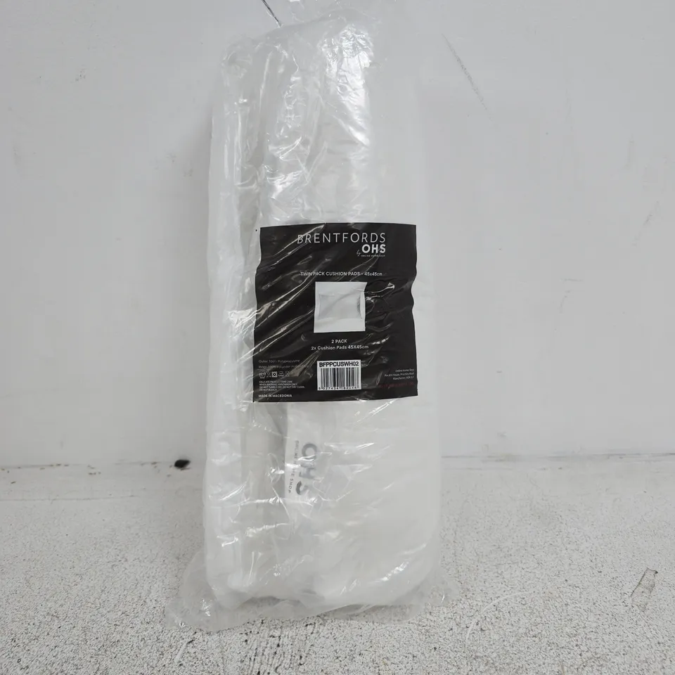 OHS BRENTFORDS TWIN PACK CUSHION PADS 45 X 45CM