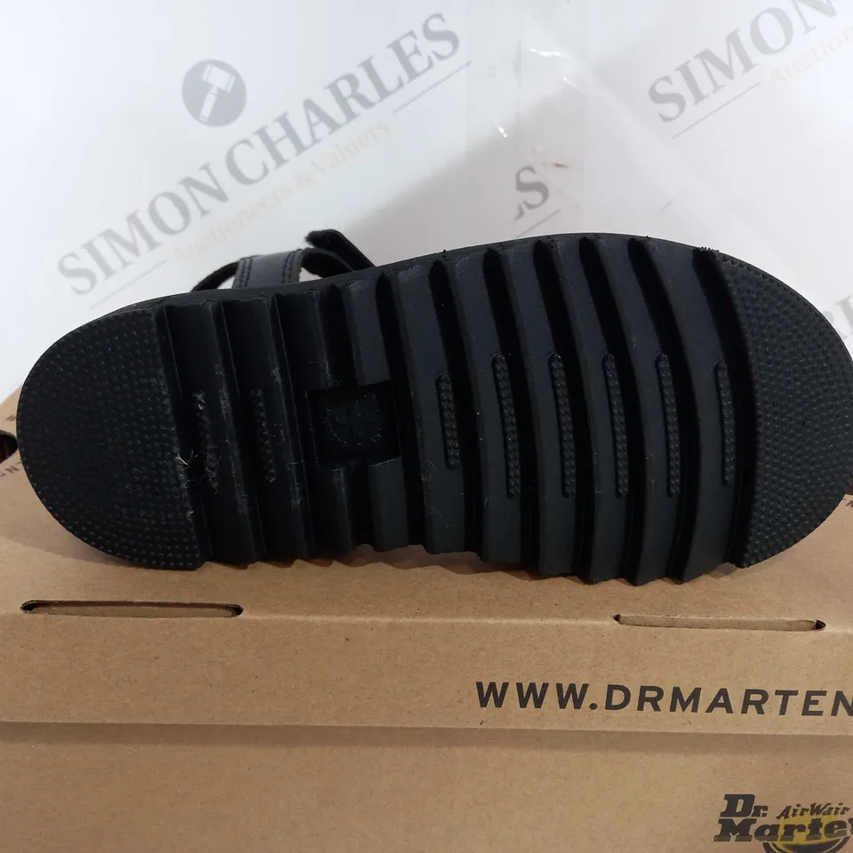 BOXED DR MARTINS DM KLAIRE JUNIOR BLACK SANDALS- UK KIDS 12