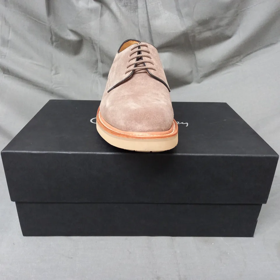 BOXED PAIR OF OLIVER SWEENEY SHOES IN TAUPE UK SIZE 9