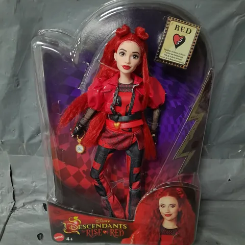 BOXED DISNEY DESCENDANTS THE RISE OF RED FASHION DOLL & ACCESSORY, RED, DAUGHTER OF QUEEN OF HEARTS