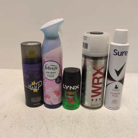 APPROXIMATELY 14 ASSORTED AEROSOLS TO INCLUDE SURE INVISIBLE PURE, LYNX JUNGLE FRESH, CREP PROTECT, ETC - COLLECTION ONLY