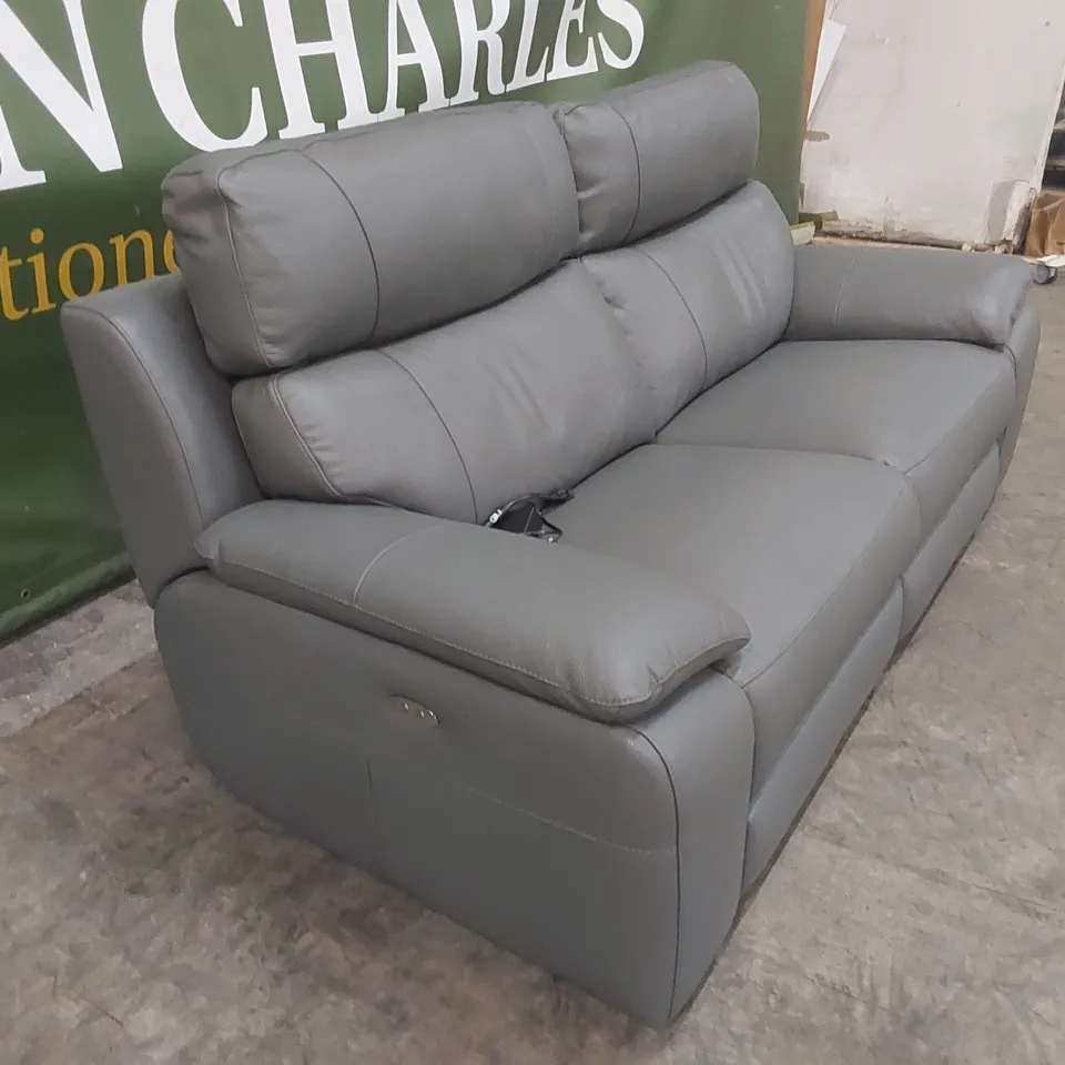 QUALITY DESIGNER ITALIAN MADE PATRIZIO 3 SEATER ELECTRIC RECLINER LEATHER SOFA 