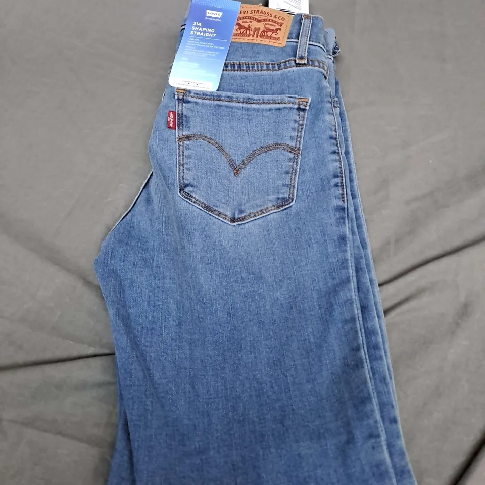 LEVIS STRAUSS 314 SHAPING STRAIGHT DENIM JEANS SIZE W25 L30