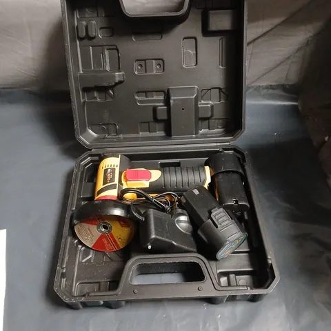 CORDLESS PORTABLE LITHIUM ELECTRIC ANGLE GRINDER  IN CASE WITH ACCESSORIES