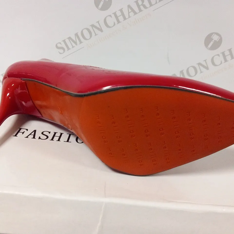 BOXED MEILIDA FASHION RED HEELED SHOES