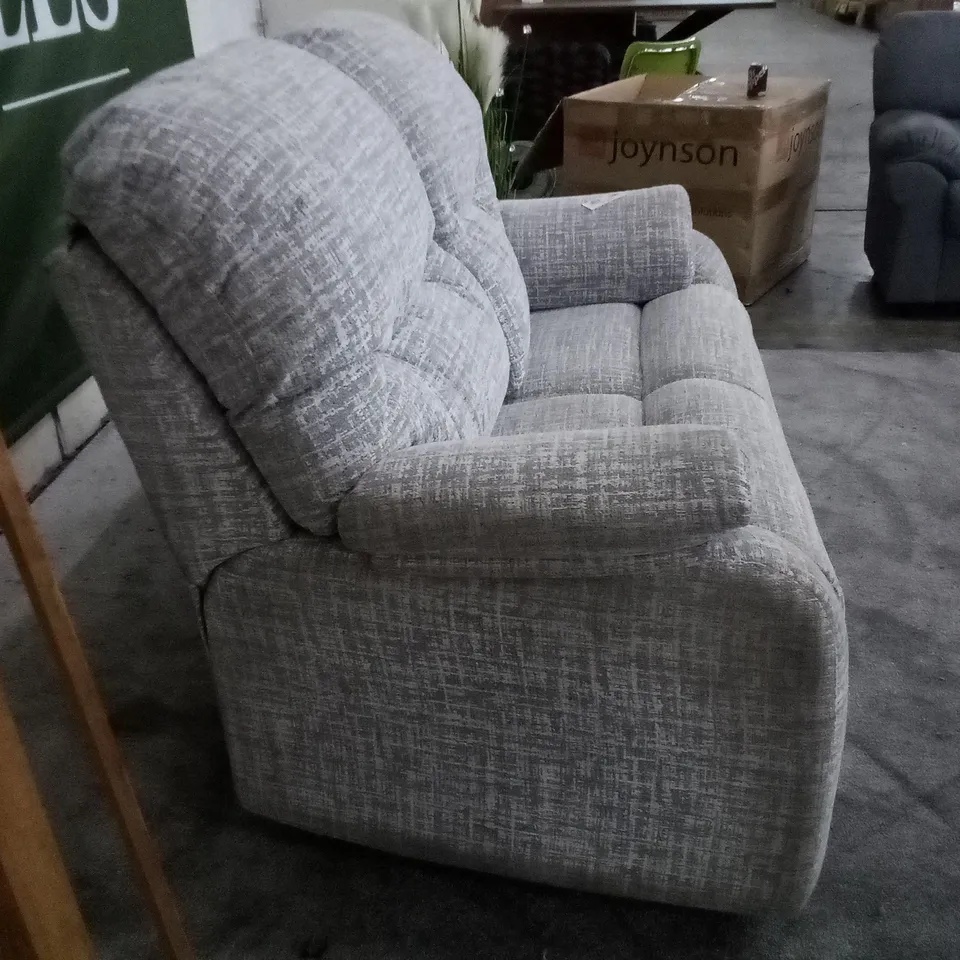 QUALITY DESIGNER 2 SEATER SOFA - GREY FABRIC 