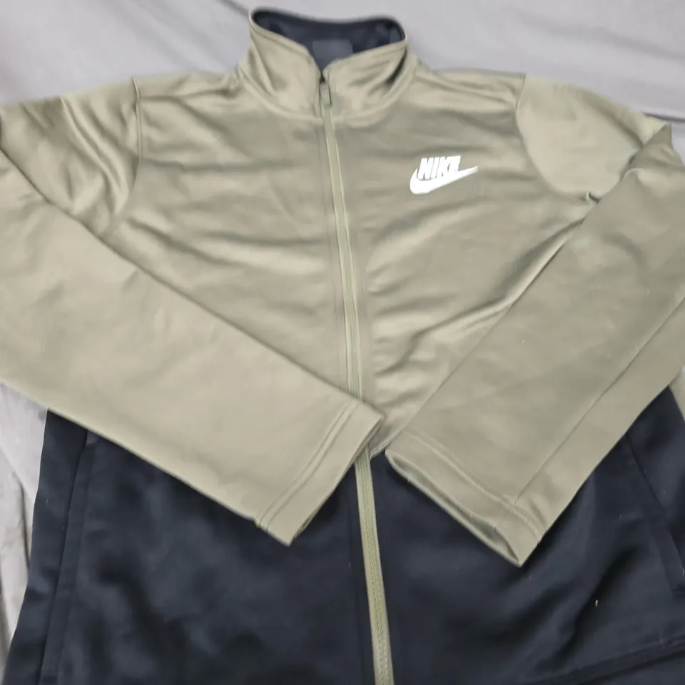 NIKE TWO-TONE ZIP-FRONT TRACK JACKET - SIZE XL