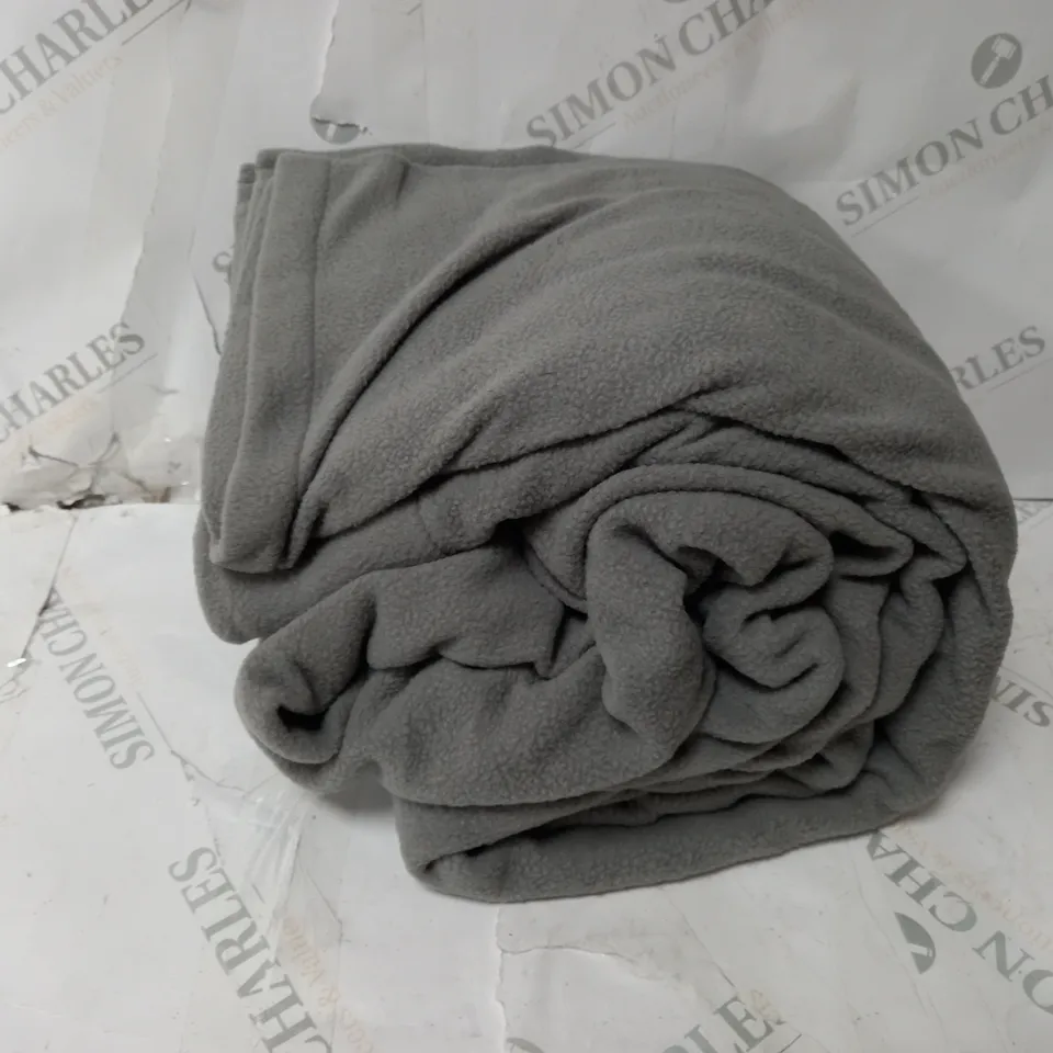 COZEE HOME FLEECE FLAT SHEET GREY DOUBLE