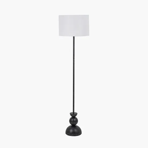 BOXED VALA GRAPHITE METAL TEXTURED EFFECT BALL FLOOR LAMP