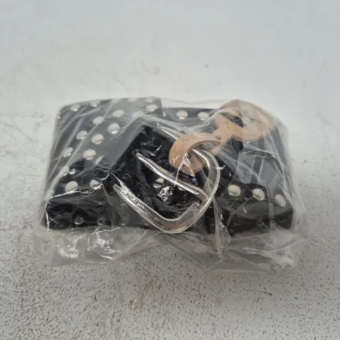 BAGGED MANGO STUDDED SASH BELT IN BLACK - SMALL