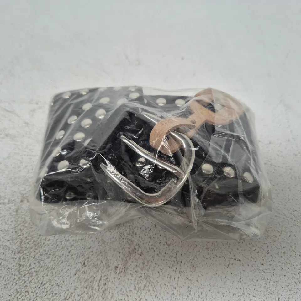 BAGGED MANGO STUDDED SASH BELT IN BLACK - SMALL