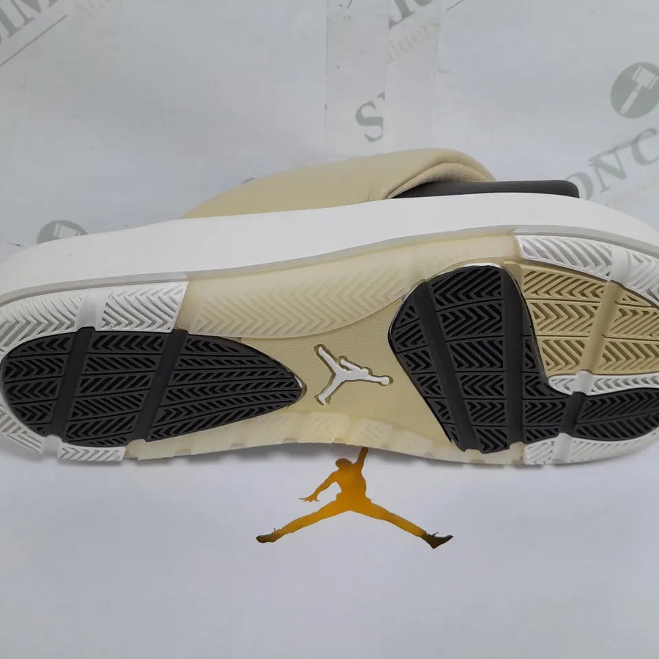 BOXED PAIR OF NIKE JORDANS WOMENS SOPHIA SLIDE IN WHITE/BLACK - UK 5.5