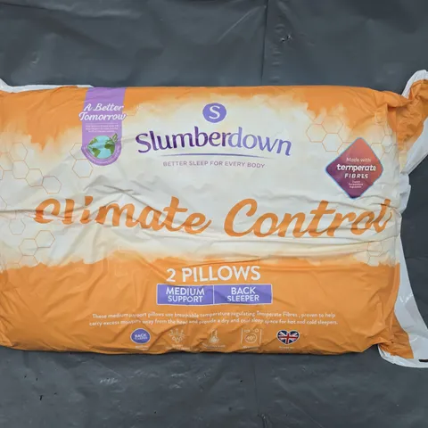 SLUMBERDOWN CLIMATE COTTON PILLOWS - X2