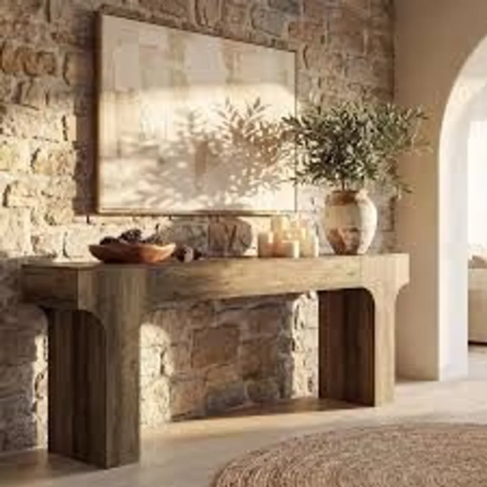 BOXED EXTRA LONG ARCHED SOFA CONSOLE TABLE