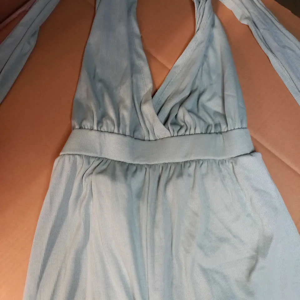 CIDER GREEN HALTER NECK JUMPSUIT - XL