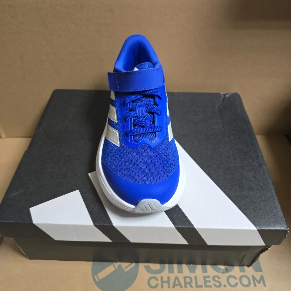 ADIDAS DURAMO SL2 EL C KIDS' RUNNING SHOES – BLUE/WHITE/ORANGE SIZE 13.5 