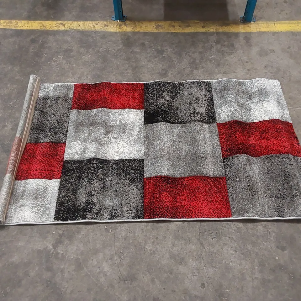 BRAND NEW PACO HOME INFERNO AREA RUG - RED // SIZE: 80 X 150cm