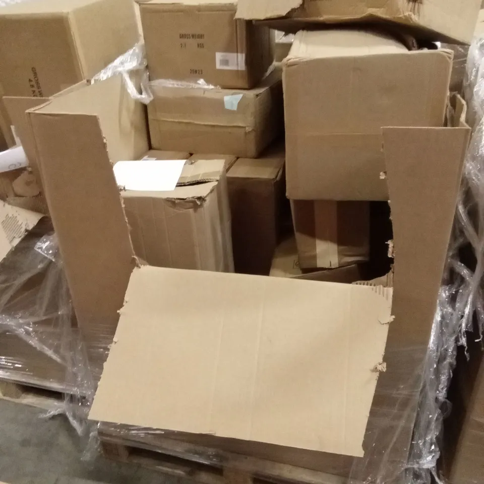 PALLET TO CONTAIN A LARGE QUANTITY OF DESIGNER HOME LIGHTING GOODS AND PRODUCTS