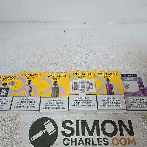 APPROXIMATELY 20 ASSORTED E-CIG PRODUCTS AND ACCESSORIES TO INCLUDE VOOPOO, ARGUS, ETC