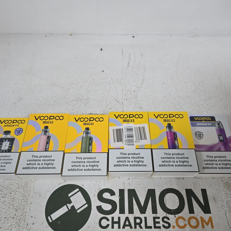 APPROXIMATELY 20 ASSORTED E-CIG PRODUCTS AND ACCESSORIES TO INCLUDE VOOPOO, ARGUS, ETC