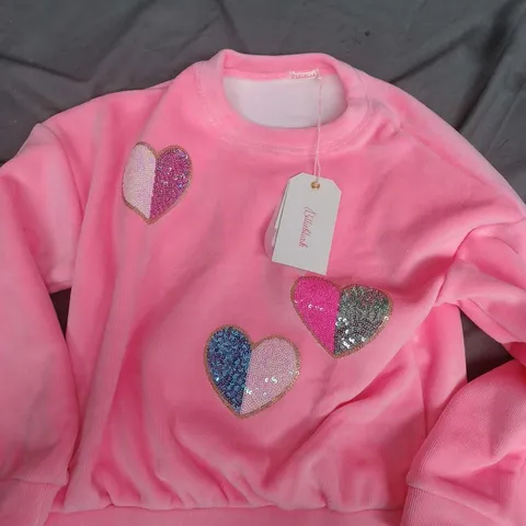 BILLIEBLUSH CHILDRENS SWEATER IN PINK - 8YR