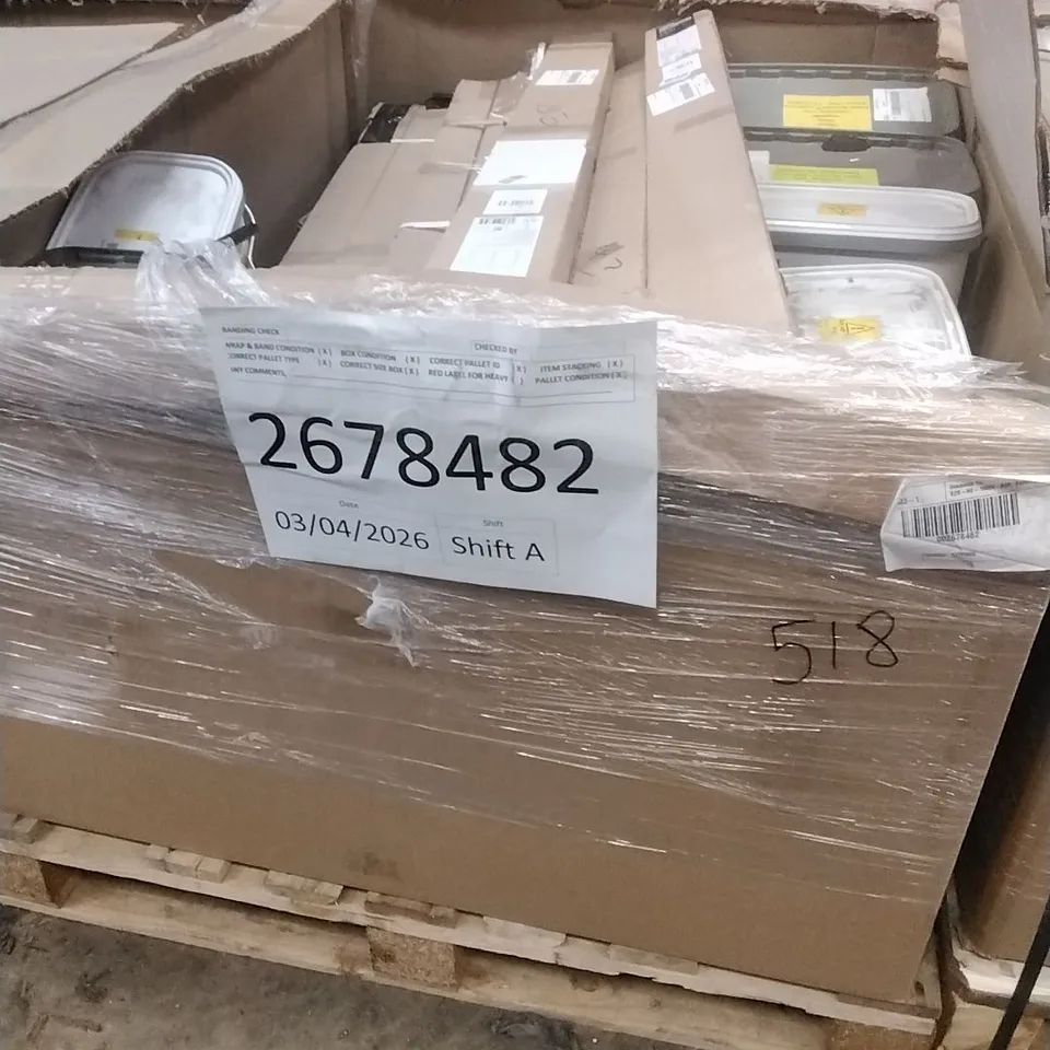PALLET OF ASSORTED DIY, HOME IMPROVEMENT AND BUILDING PRODUCTS TO INCLUDE;WALL PANELLING, EASY FIX MORTAR REPAIR, PERMANENT POTHOLE REPAIR ETC