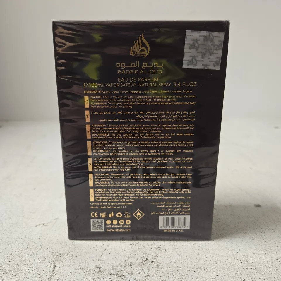 AMETHYST LATTAFA BADEE AL OUD 100ML BOXED SEALED