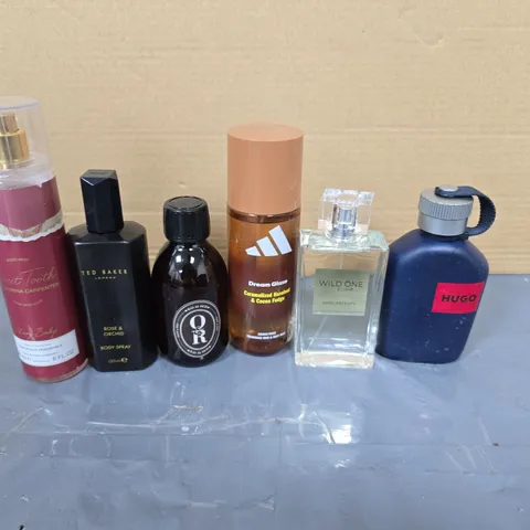APPROXIMATELY ELEVEN UNBOXED FRAGRANCES TO INCLUDE; ADIDAS, SABRINA CARPENTER, HUGO BOSS AND TED BAKER