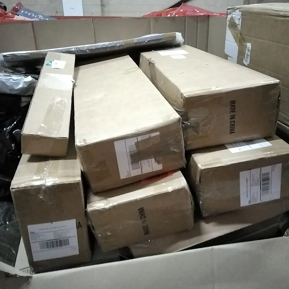 PALLET CONTAINING ASSORTED PRODUCTS INCLUDING MOTOR CAR ENGINE SCHOOL BUS TOY, CLOTHES AIRERS, TOILET SEAT , PLASTIC JARS