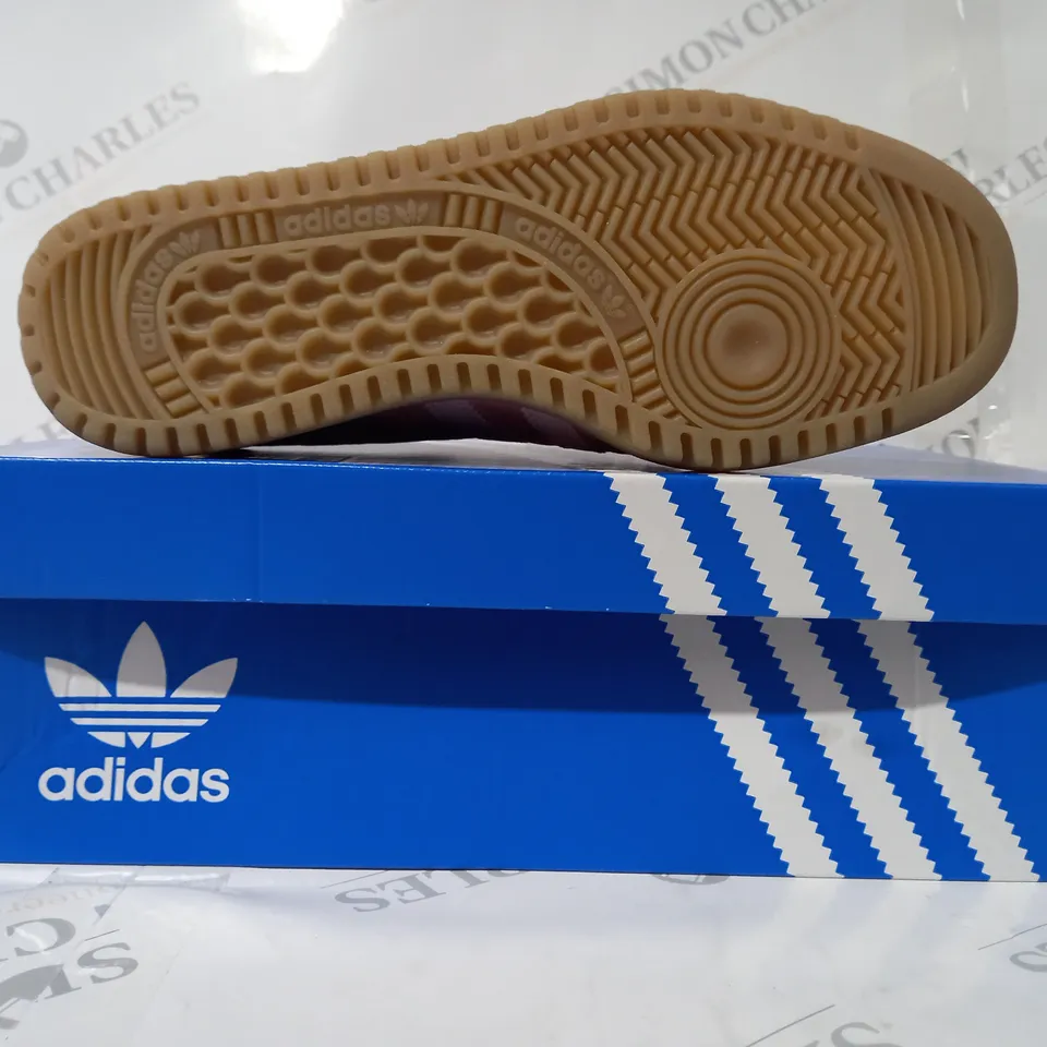 BOXED PAIR OF ADIDAS BERMUDA SHOES IN PINK UK SIZE 6