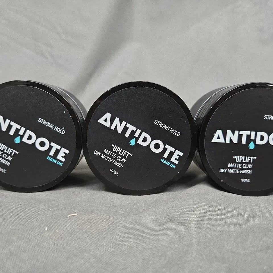 SET OF 3 ANTIDOTE "UPLIFT" MATTE CLAY DRY MATTE FINISH 