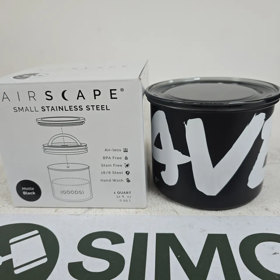  RAVE AIRSCAPE SMALL STAINLESS STEEL CANISTER – BOXED