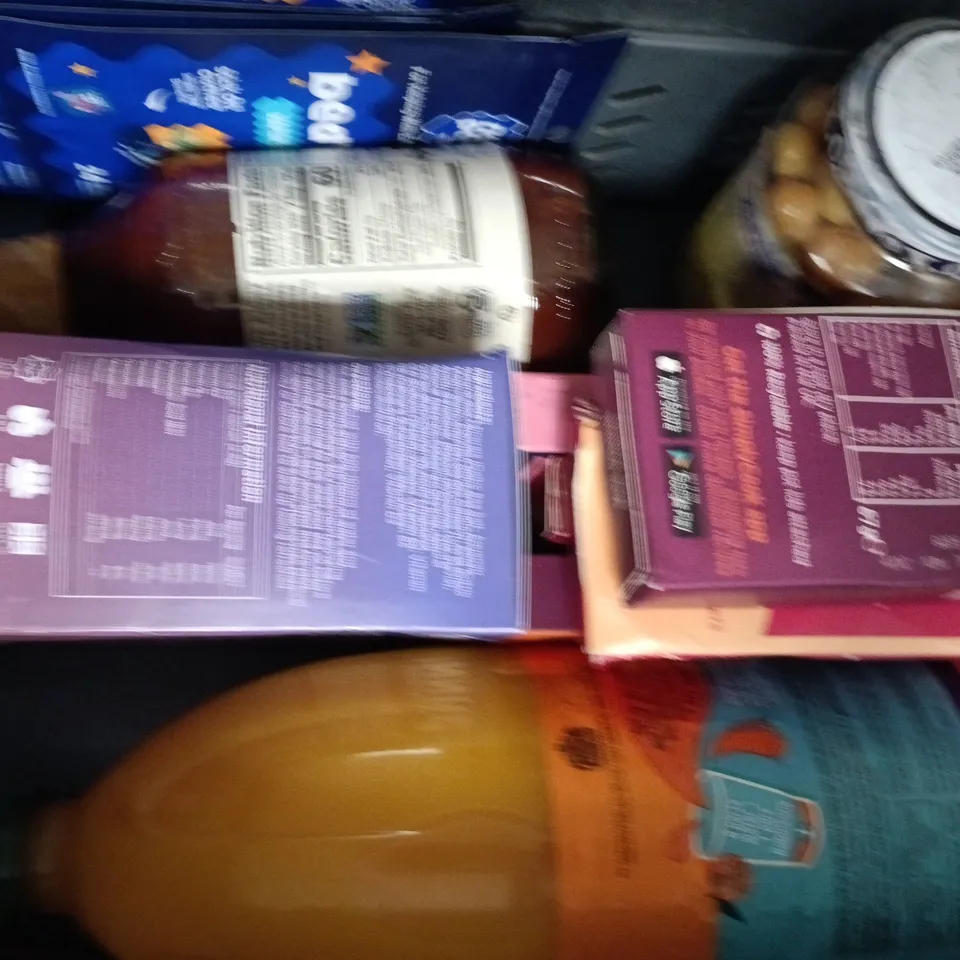 APPROXIMATELY 10 ASSORTED FOOD AND DRINK ITEMS TO INCLUDE LULUTOX, SCHWARTZ, ETC