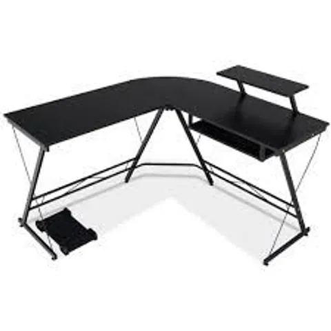 BOXED COSTWAY L SHAPED COMPUTER DESK - BLACK