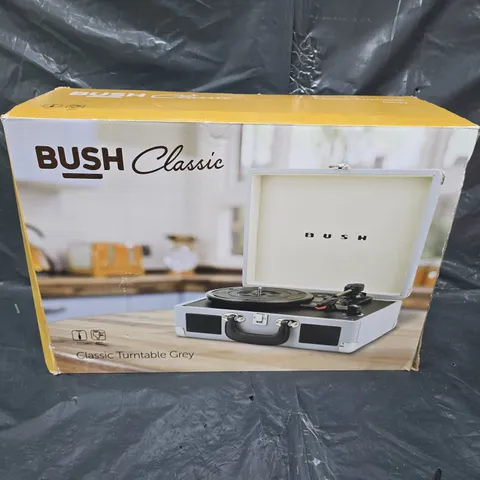 BOXED BUSH CLASSIC TURNTABLE IN GREY