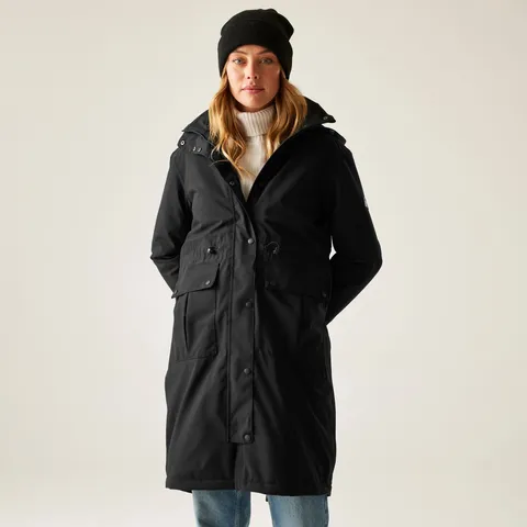BRAND NEW REGATTA WOMEN'S YANNTA WATERPROOF INSULATED JACKET IN BLACK SIZE 8