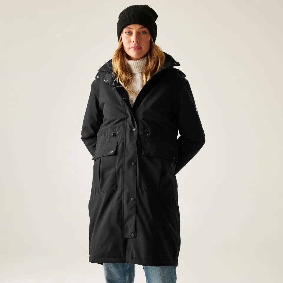 BRAND NEW REGATTA WOMEN'S YANNTA WATERPROOF INSULATED JACKET IN BLACK SIZE 8
