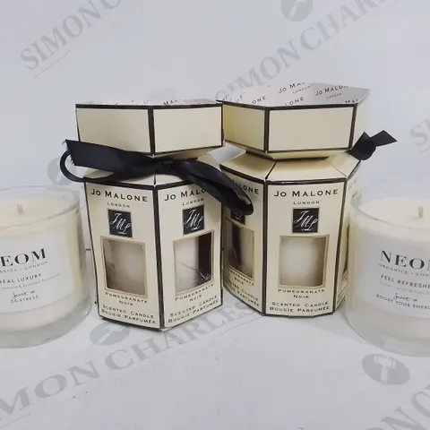 LOT OF 4 ASSORTED AS NEW CANDLES INCLUDES JO MALONE AND NEOM