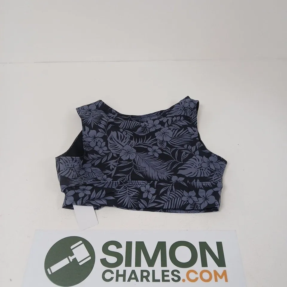VENICE BEACH WOMEN'S FLORAL BIKINI TOP – NAVY & BLUE - SIZE 16 C-D