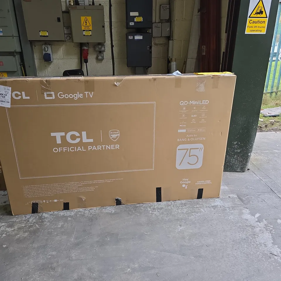 TCL 75-INCH QD-MINI LED GOOGLE TV – BOXED - DAMAGED SCREEN 
