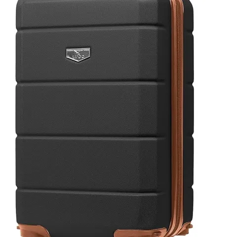BOXED LUGG 40-INCH JETSET TRAVEL CABIN BAG - BLACK WITH BROWN (1 BOX)