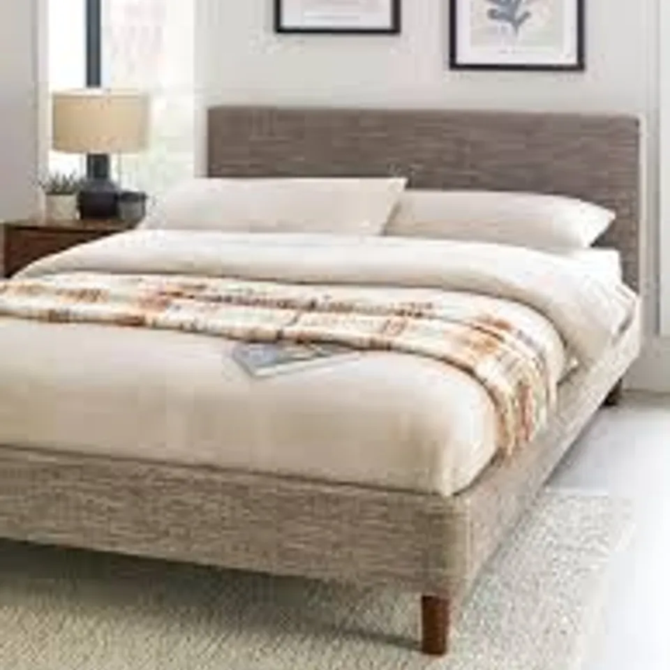 BOXED SLOANE KING BED FRAME IN NATURAL - 2 BOXES